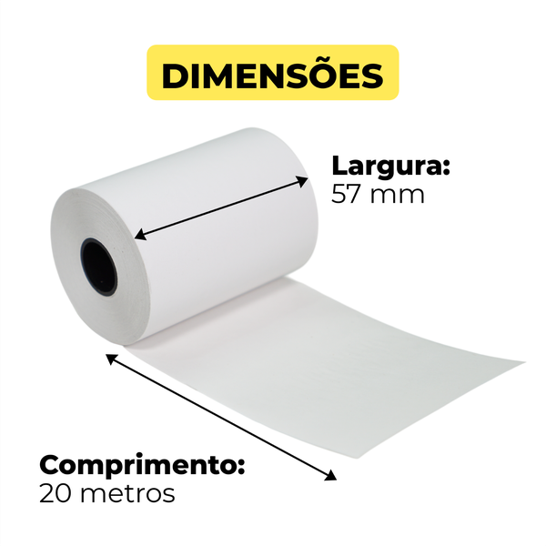 Caixa Bobina Térmica ABS Branca 57x20 CX